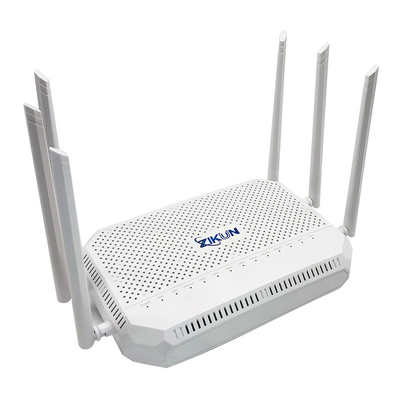 ZIKUN GPON EPON ONU ZC-521T XPON ONT CATV 2POTS 4GE 6 External Antenna