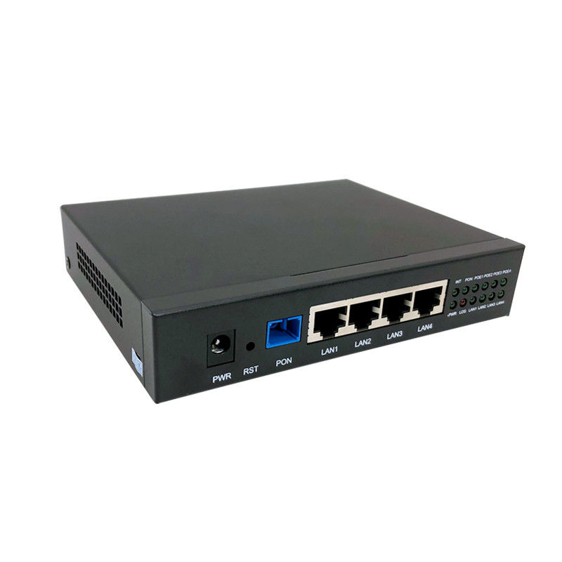 POE EPON GPON ONT 4GE XPON Full Gigabit ONU IEEE802.3af SC / UPC Connector